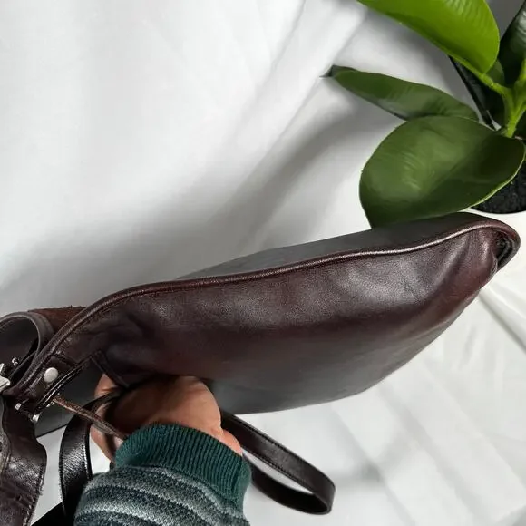 SOLD COACH Vintage 9134 Hippie Flap Bag Shoudler or Crossbody Brown - Picture 14 of 15